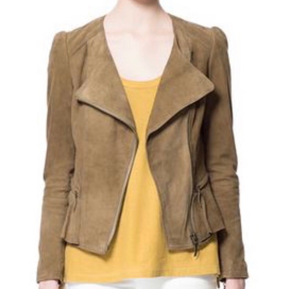 Zara suede leather jacket - Picture 1 of 8